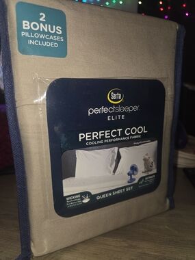 Serta Perfect Sleeper Elite Perfect Cool Queen Sheet Set - Taupe